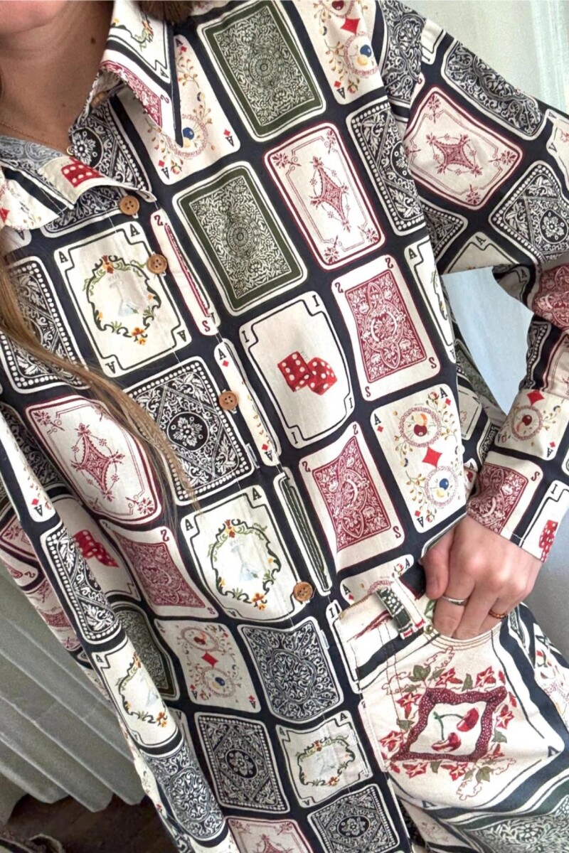 CAMISA ONDA PRINT LUDIKA Marino