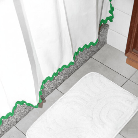 Cortina de baño Ondas verde