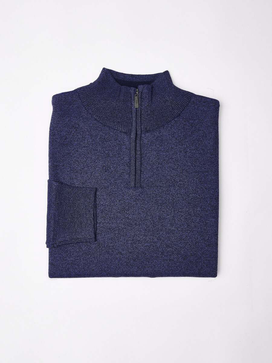 Remera medio cierre Tilo - azul 