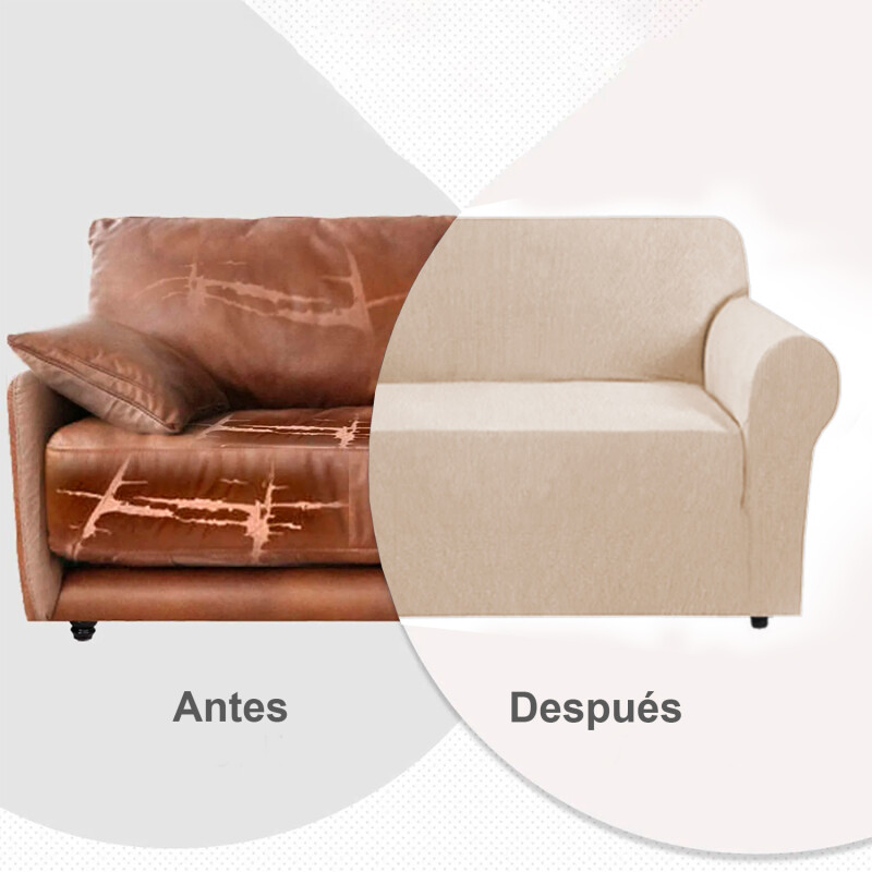 Funda cubre sofá elástica 2 cuerpos BEIGE