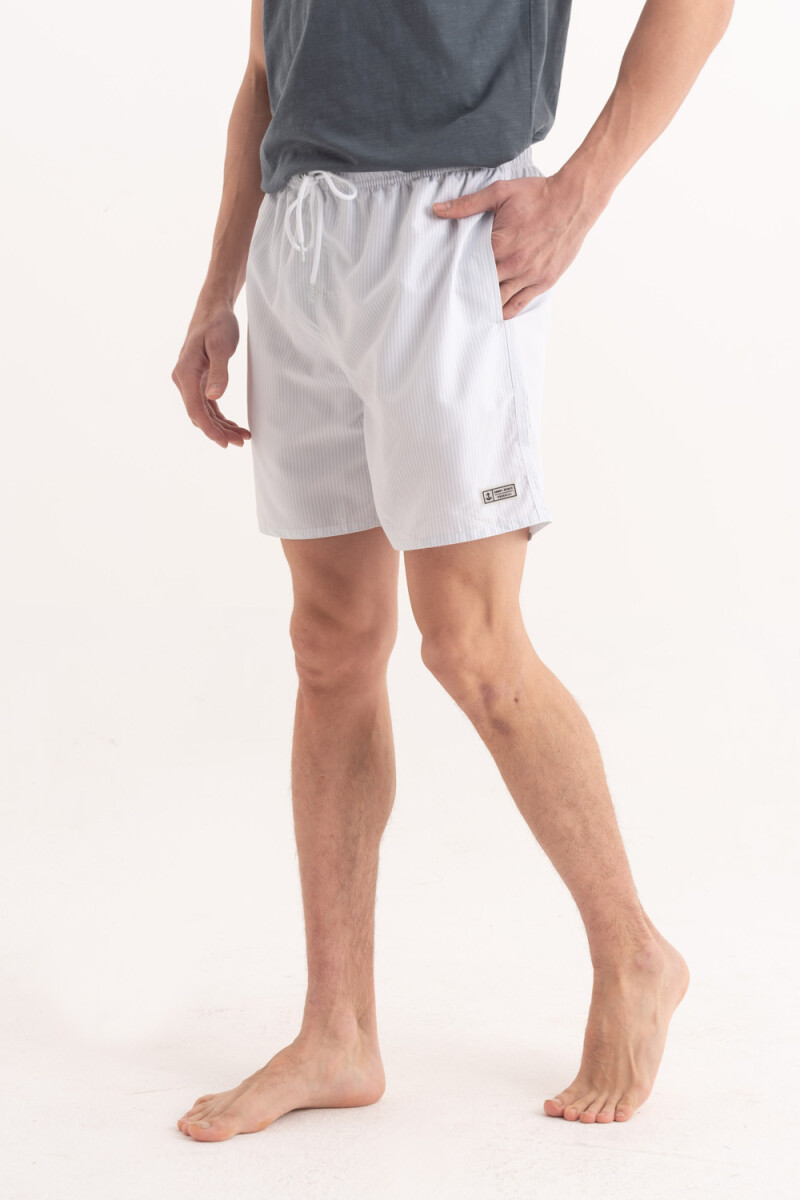 Short de baño estampado Rayas Aqua