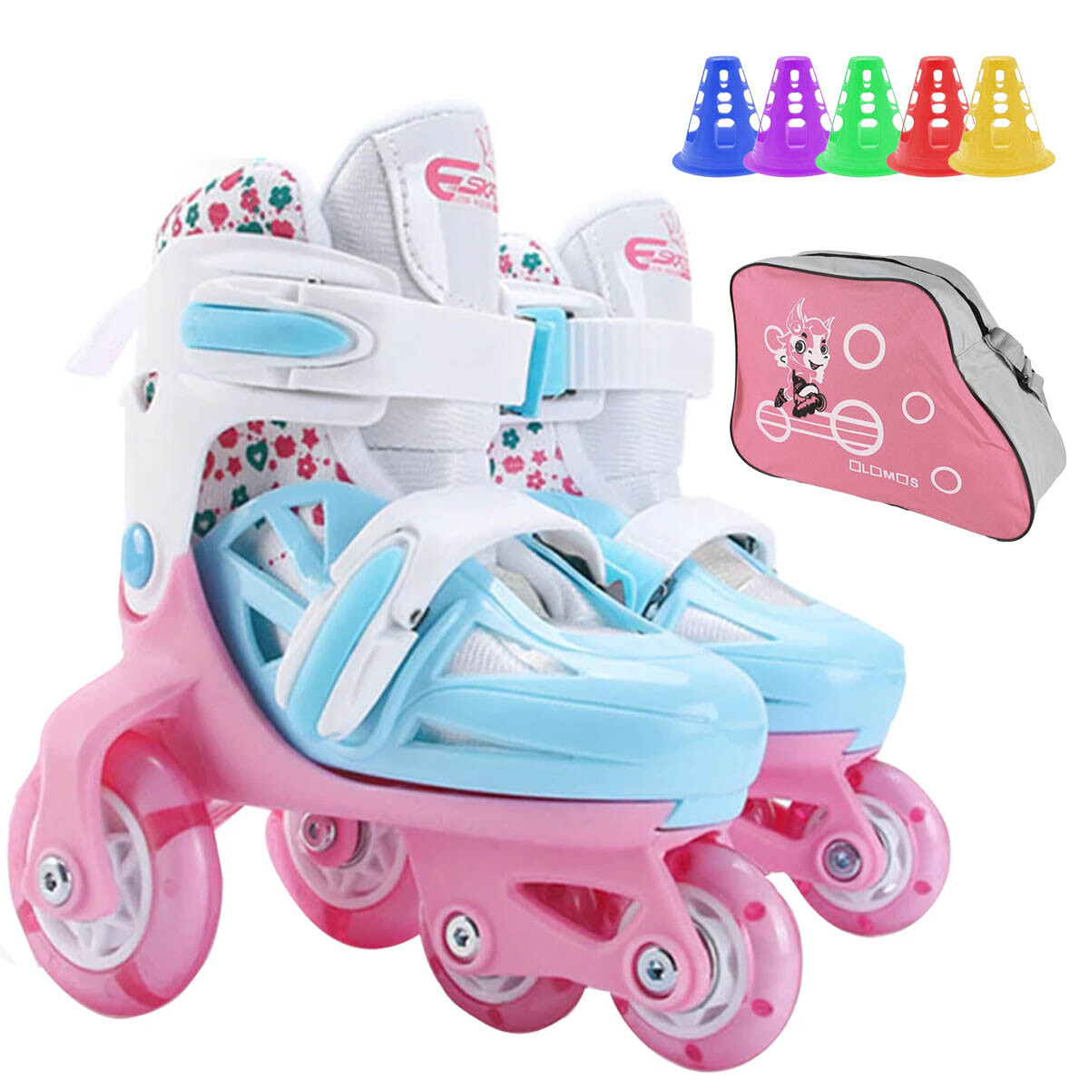 Patín Rollers Ez 4 Ruedas Extensibles Niño - Rosado 