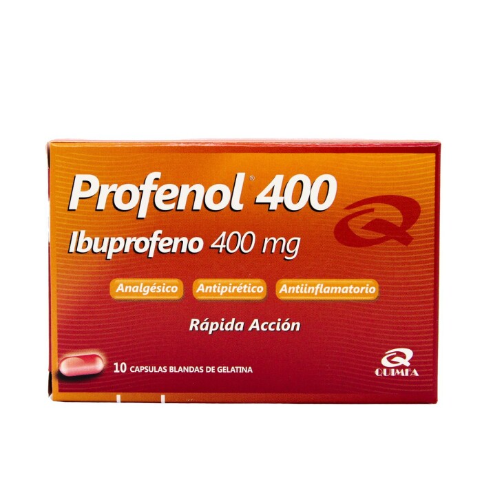 PROFENOL 400 MG. CJ X 10 CÁPS. BLANDAS única