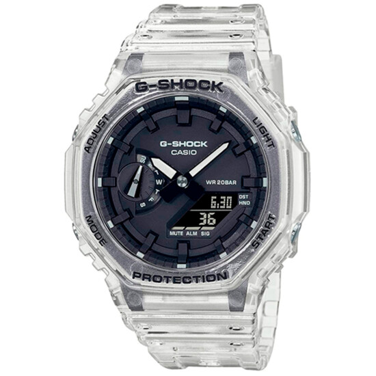 Reloj CASIO G-SHOCK GA2100SKE-7ADR en Resina Transparente Esfera 48mm 0