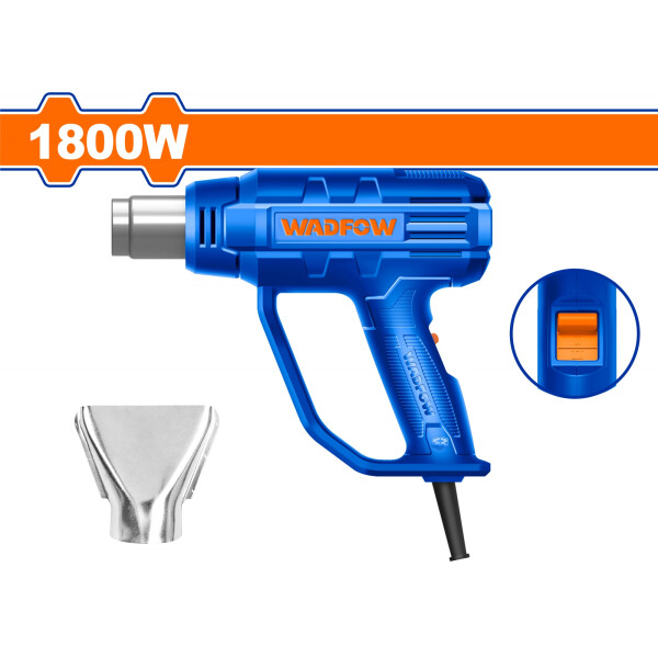 PISTOLA DE CALOR 1800W 2 NIVEL TEMP 560° WADFOW PISTOLA DE CALOR 1800W 2 NIVEL TEMP 560° WADFOW