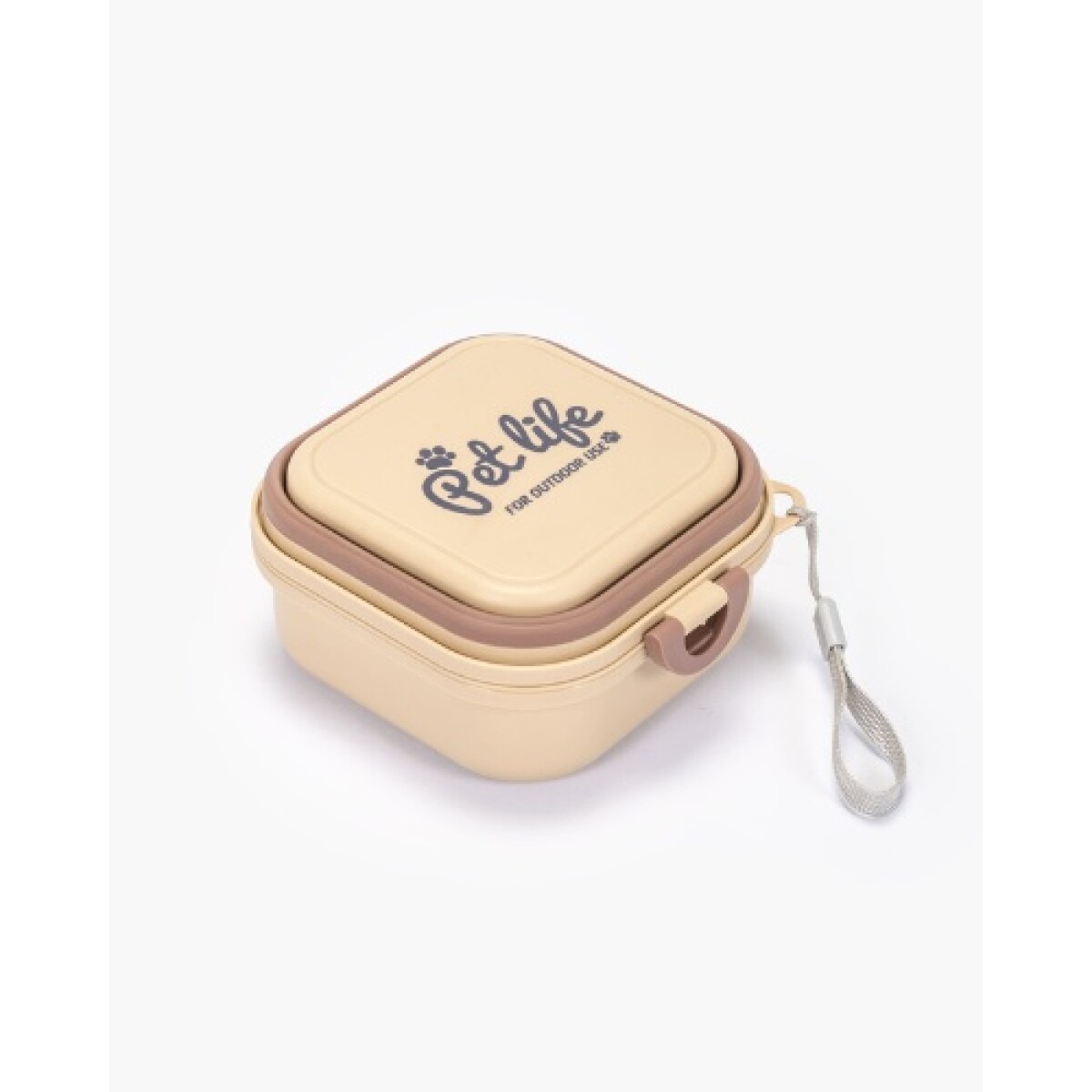 Comedero/Bebedero portátil 13*13*6 CM Beige - Comedero/bebedero Portátil 13*13*6 Cm Beige 