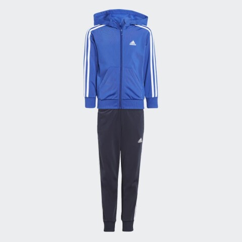 Conjunto Adidas Essentials Shiny 3 Rayas Azul