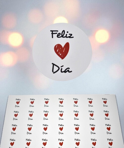 Stickers feliz dia plancha DISEÑO 2