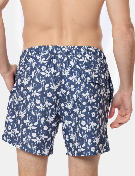SHORT DE BAÑO ESTAMPADO Azul