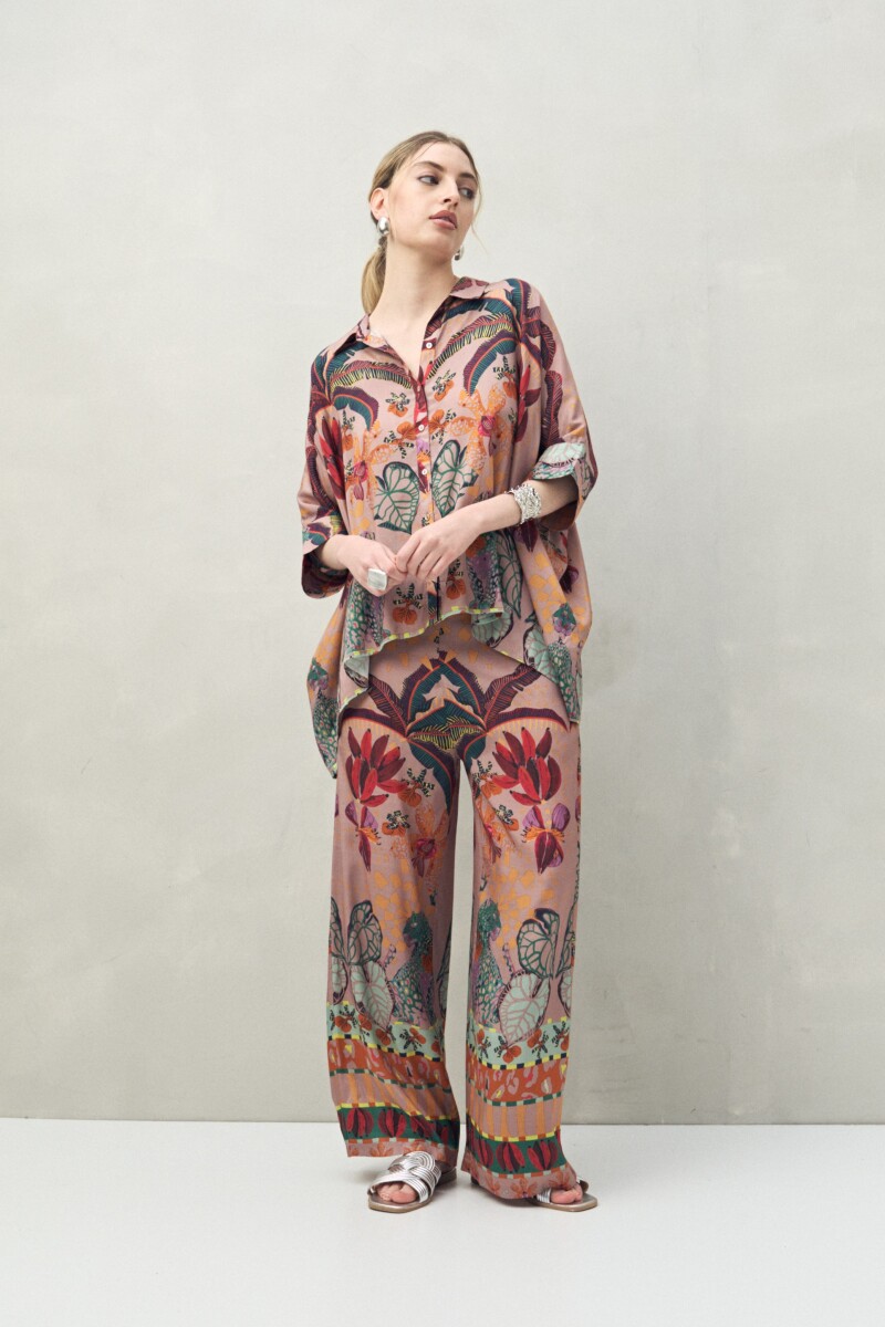 PANTALON ACROSTICO Lila Grisáceo