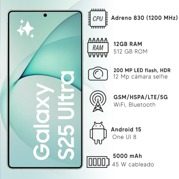 Samsung S25 Ultra 12gb Ram 512gb 5g + Regalo PK SAMSUNG S25 ULTRA 12/512 NEGRO OPEN +