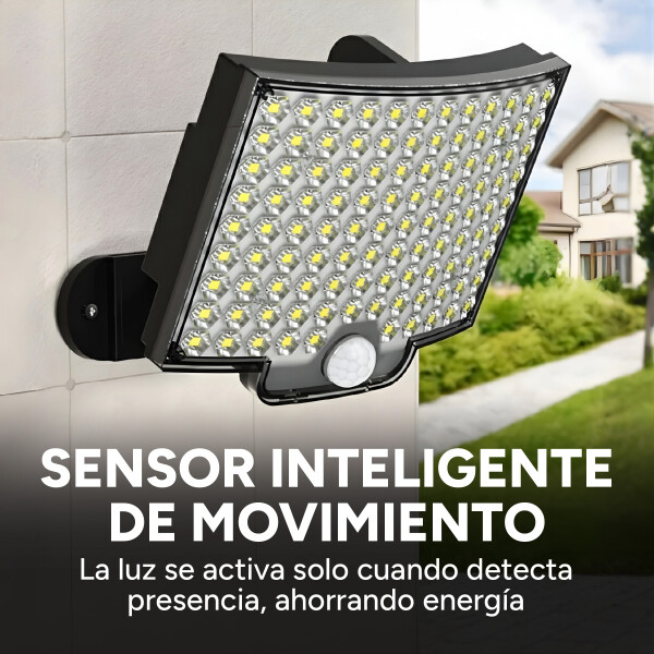 Foco Led Reflector Solar Recargable 20w Sensor Control Variante Fría