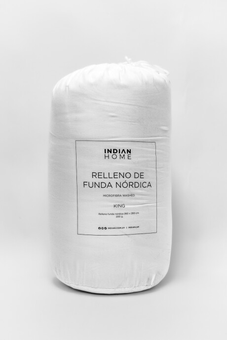 Relleno Funda Nórdica King Microfibra Washed Blanco