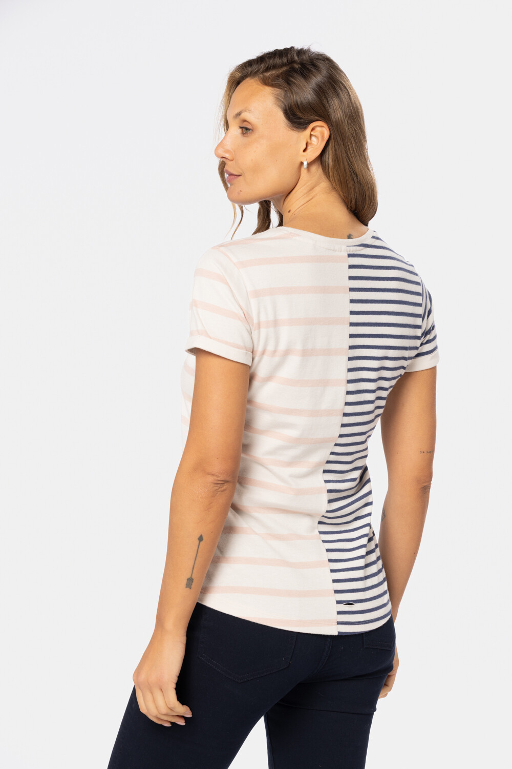 REMERA RAYADA Beige