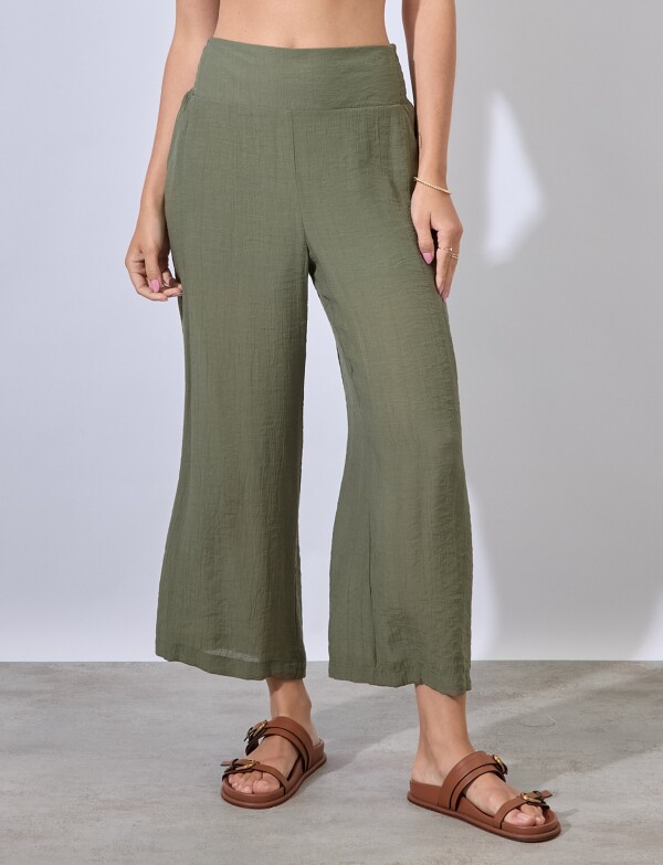 Pantalon Crop VERDE