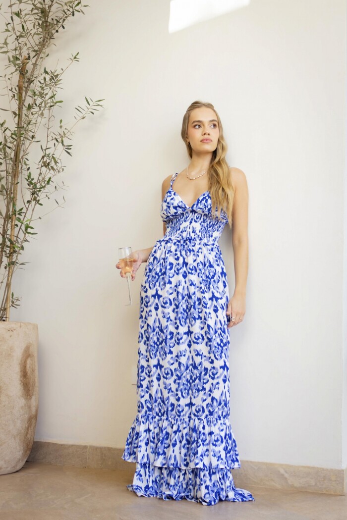 VESTIDO SERENELLA SUMMER MAXI COBALT BLUE IKAT VESTIDO SERENELLA SUMMER MAXI COBALT BLUE IKAT