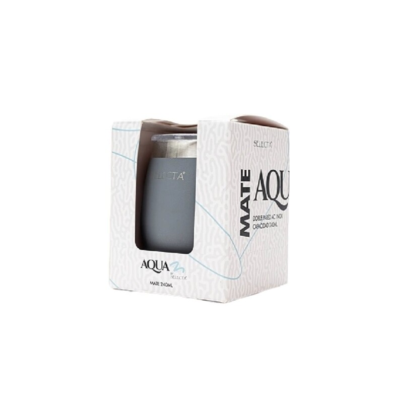 Mate 240ml Doble Pared Selecta Gris Mate 240ml Doble Pared Selecta Gris