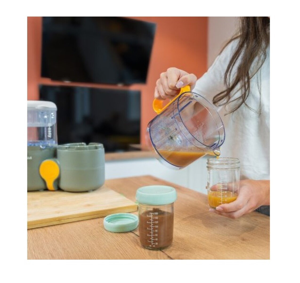 Setx2 Frascos de vidrio comida bebes 