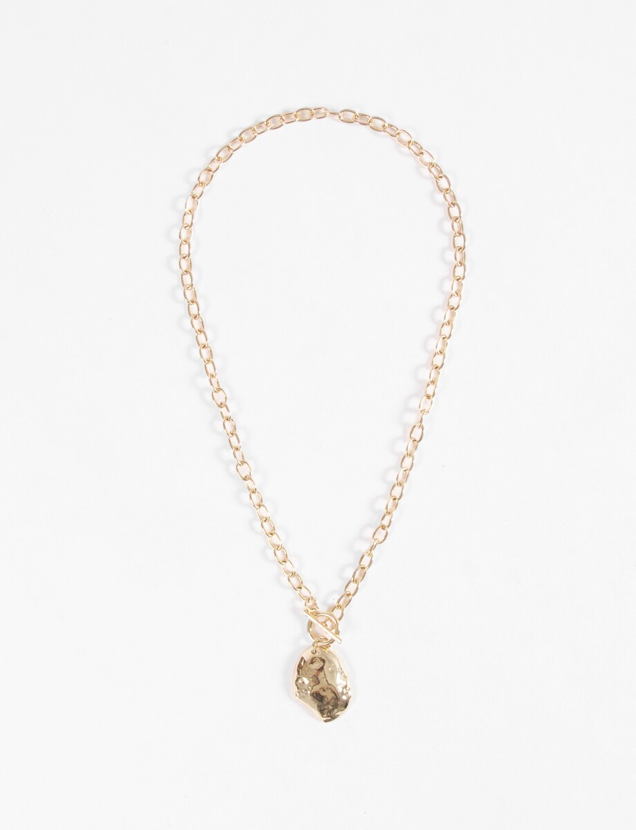 Collar cadena dije medalla - dorado 