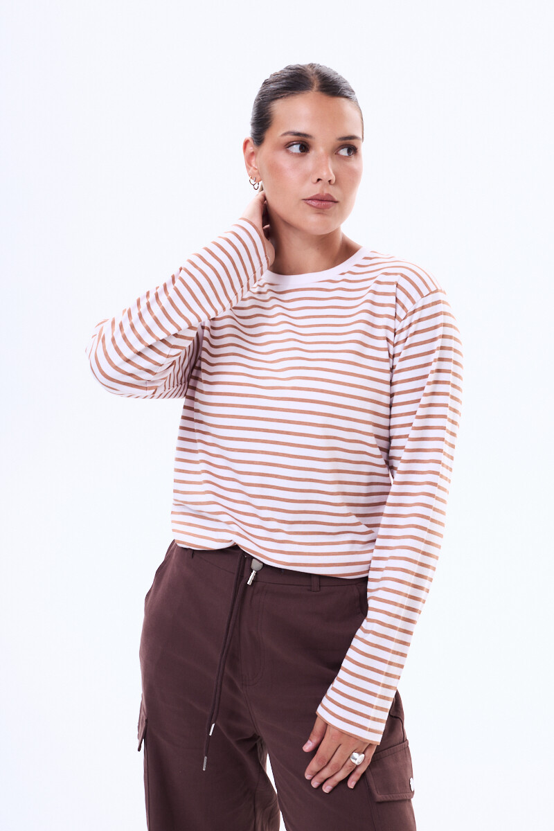 Remera manga larga Isis Beige