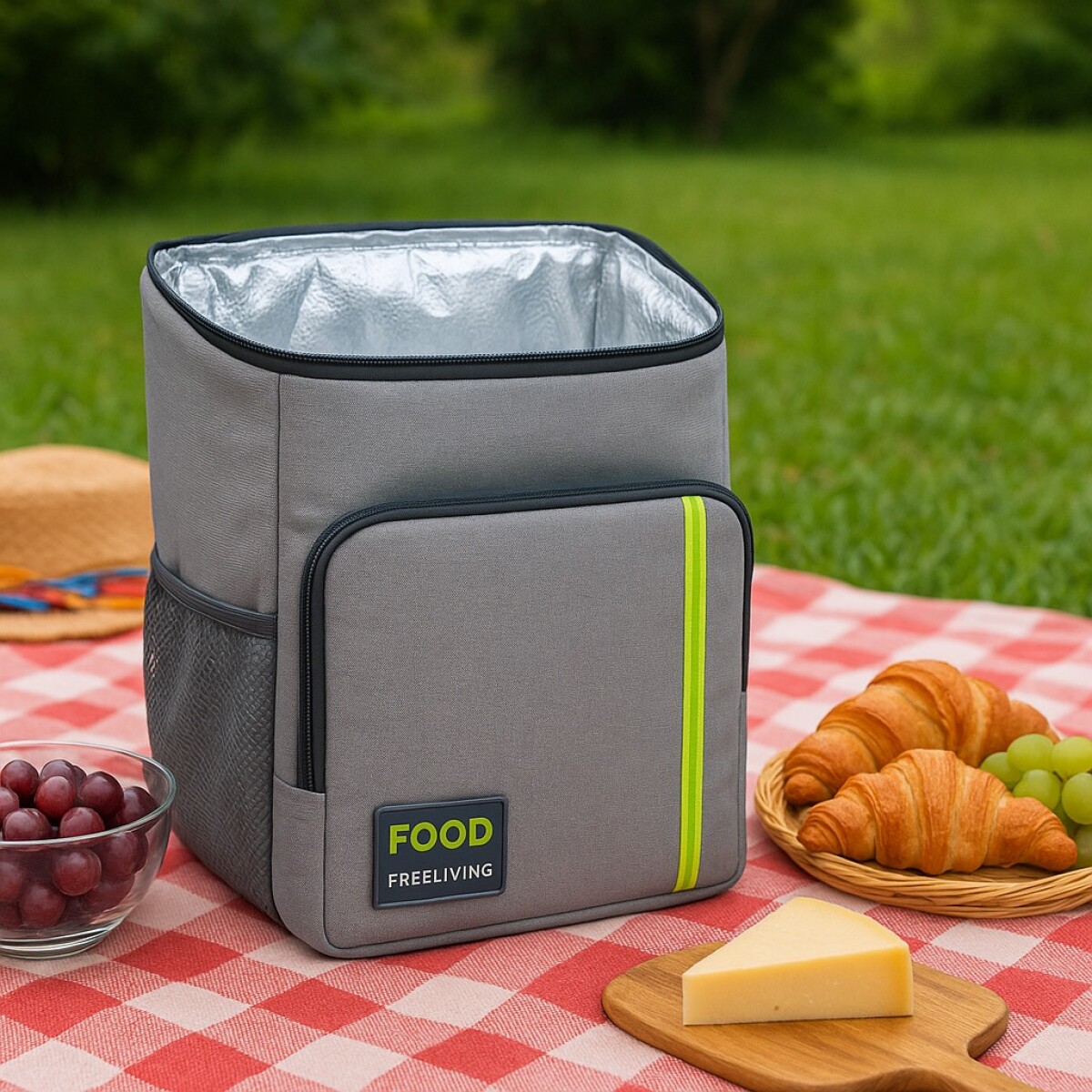 Mochilla Conservadora Térmica Impermeable 30X20X40 - Gris 