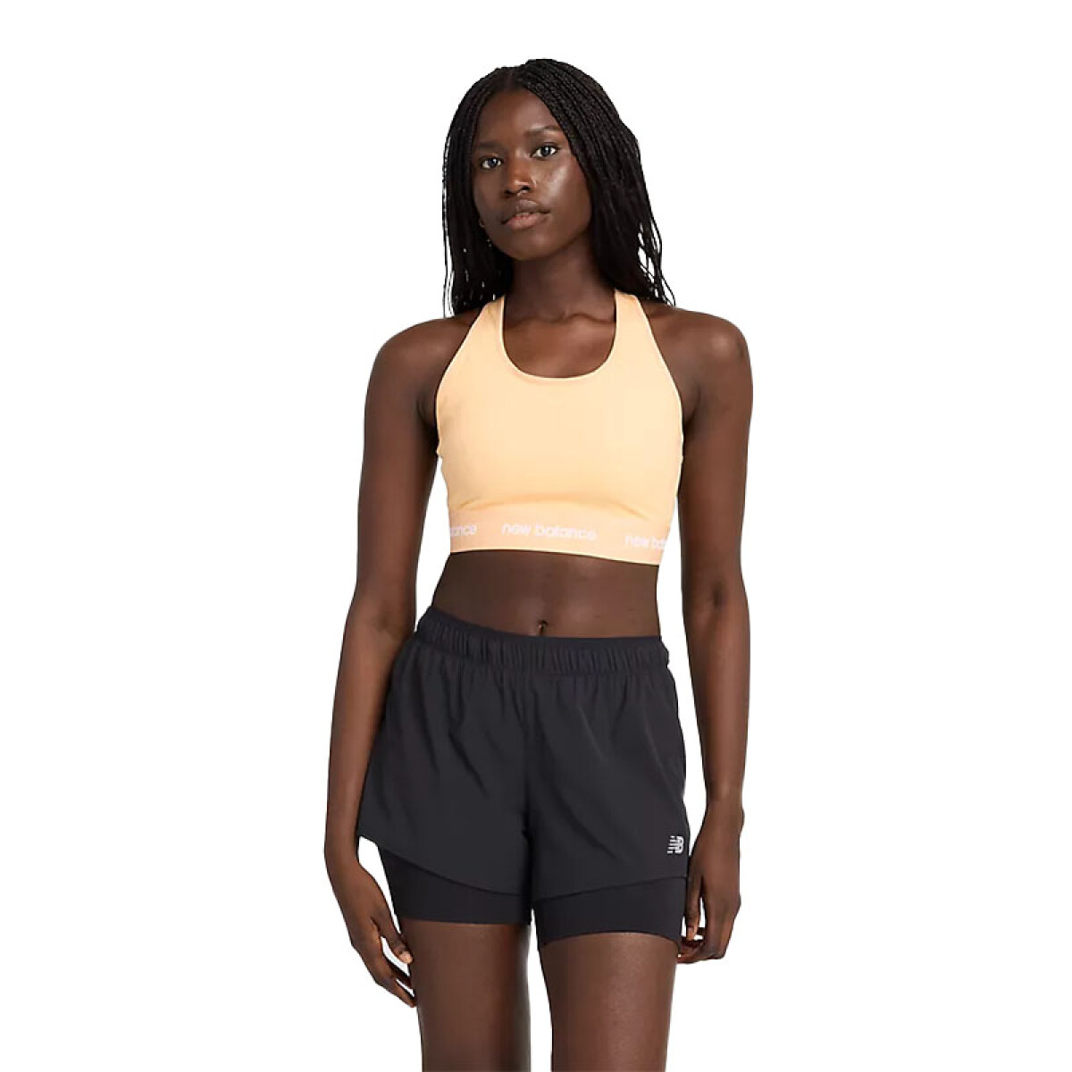Bra New Balance Sleek Medium Support - Naranja 