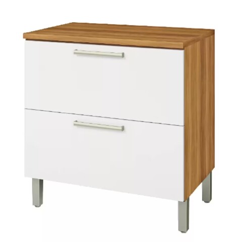 Bajo mesada Burguesa Blanco 80cm 1 puerta 1 cajón Bajo Mesada Burguesa Blanco 80cm 1 Puerta 1 Cajón