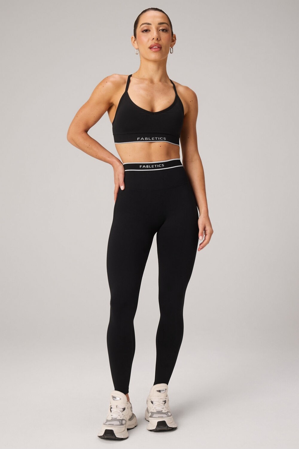 Legging Seamless Scrunch Legging Mujer Black/Classic White Fabletics
