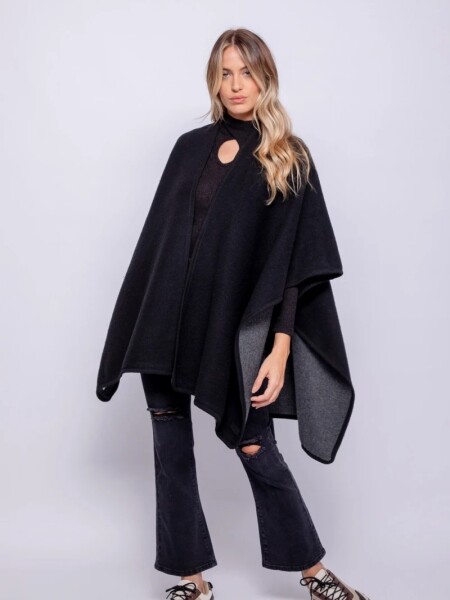 PONCHO D.CASSIN FRAY NEGRO