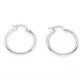 Aros finos en oro 18k blanco de 20mm Aros finos en oro 18k blanco de 20mm
