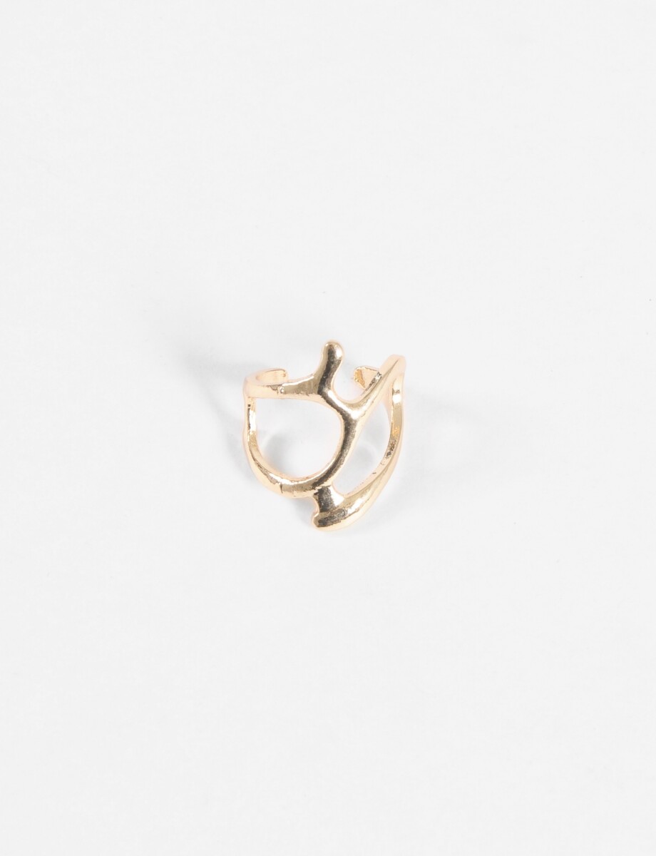 Anillo metallic - dorado 