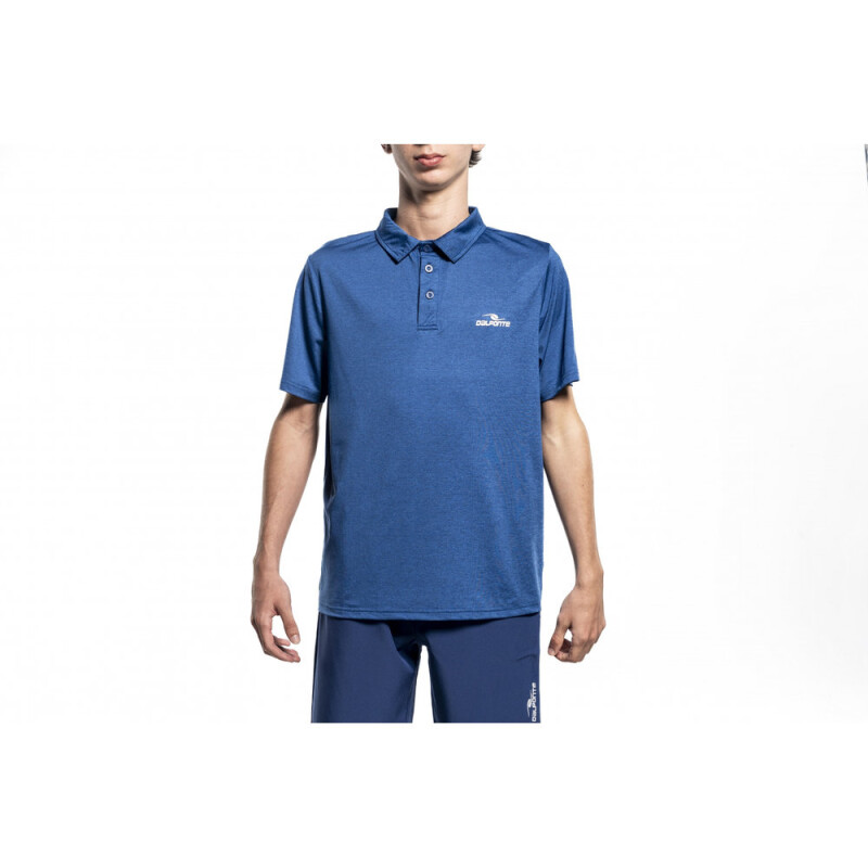 RAPID POLO T-SHIRT MEN BLACK BLUE MELANGE