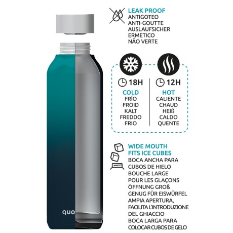 Botella térmica en acero inoxidable Quokka Solid 510ml DEEP SEA