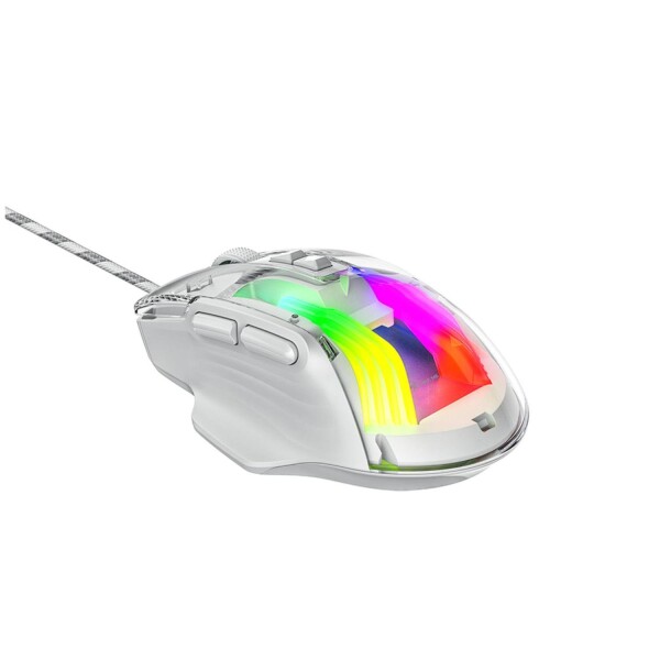 Mouse Gamer Xtrike Me 7 Botones Cableado Regulable Luz RGB Variante Color Blanco
