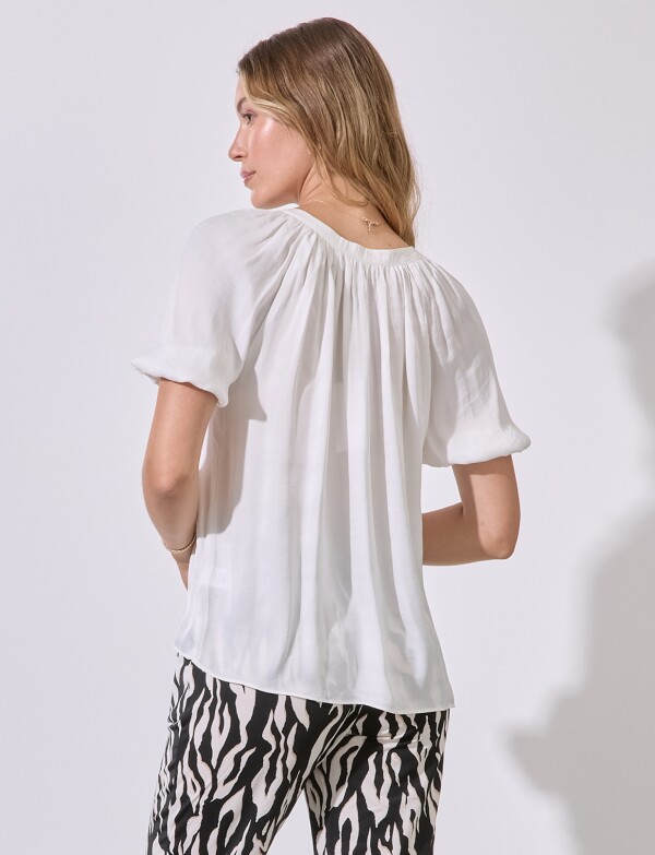 Blusa Saten Lazo CRUDO