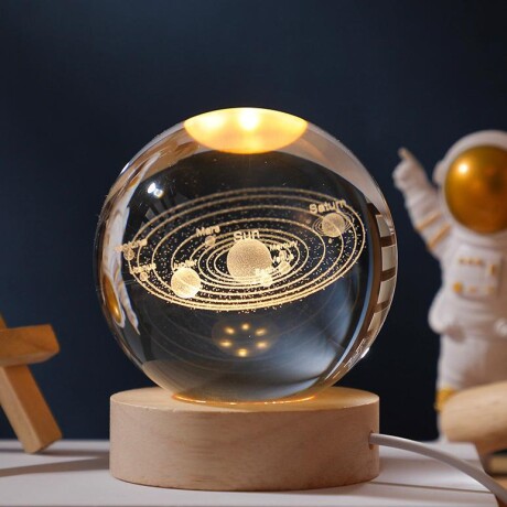 Lámpara Esfera Cristal 3D Ø10cm - Sistema Solar Lámpara Esfera Cristal 3D Ø10cm - Sistema Solar