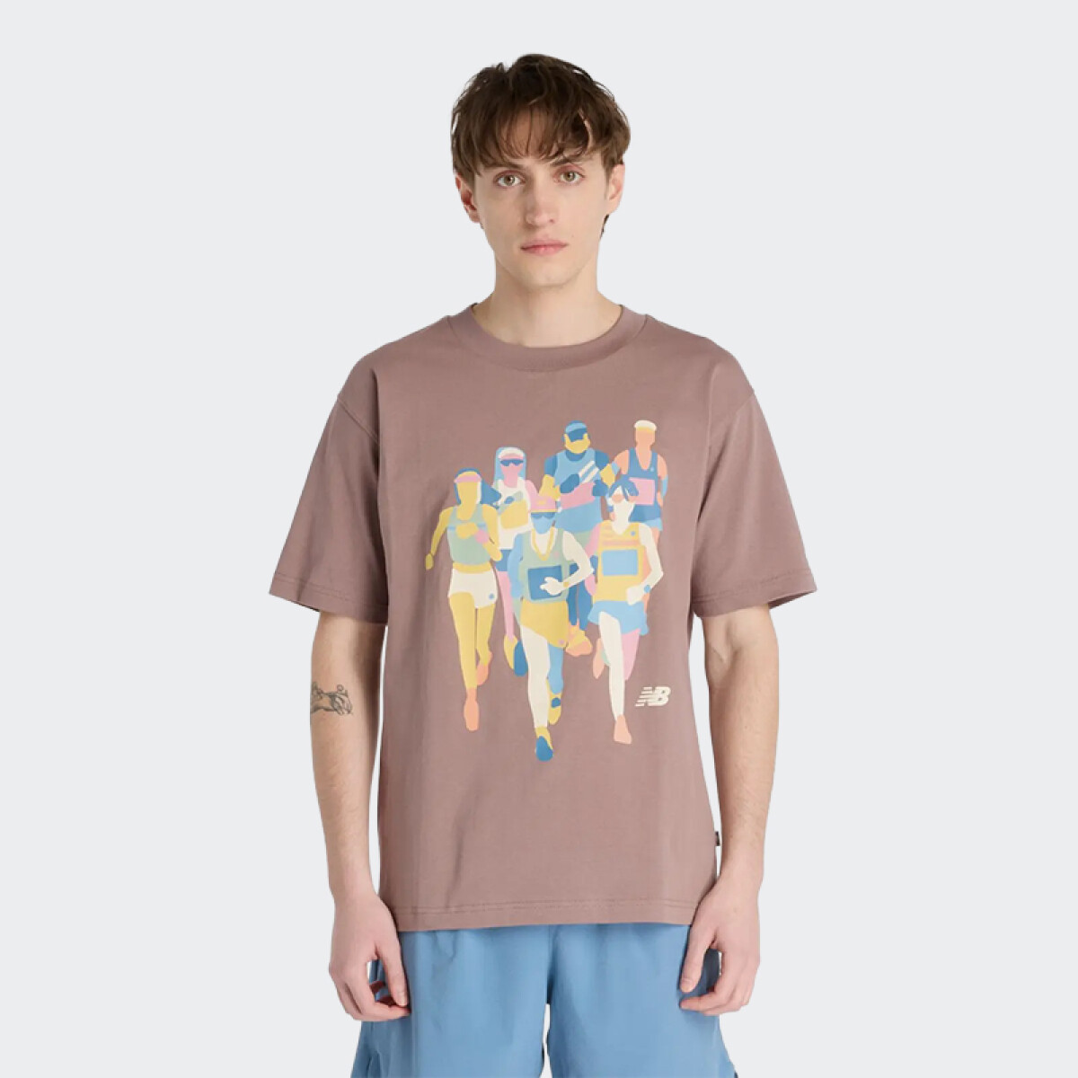 Remera New Balance Athletics System - Marrón 