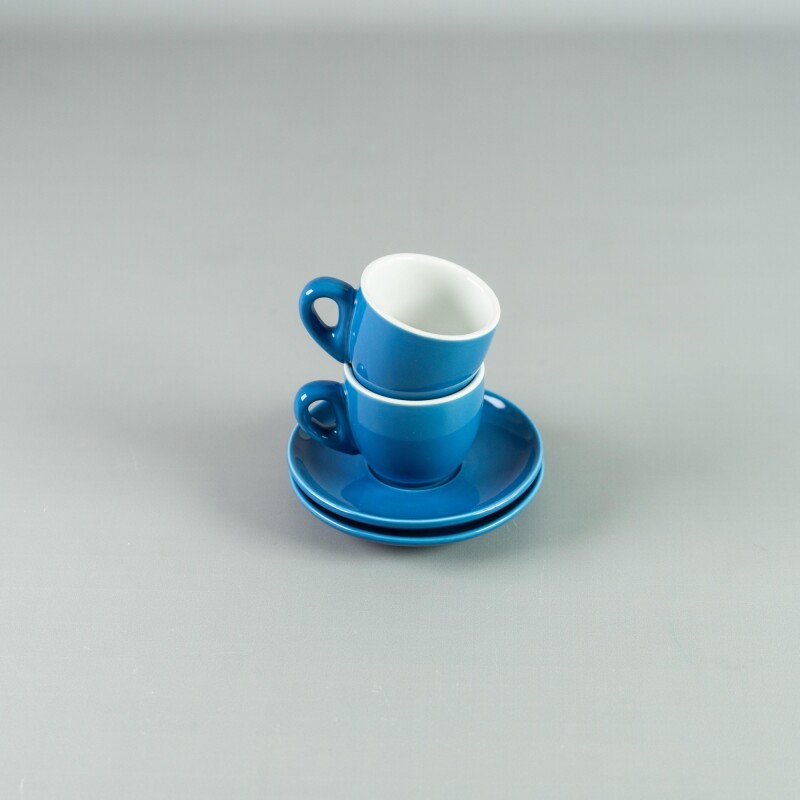 Taza Café 90ml c/ Plato 11,5 cm Azul Choosing Taza Café 90ml c/ Plato 11,5 cm Azul Choosing