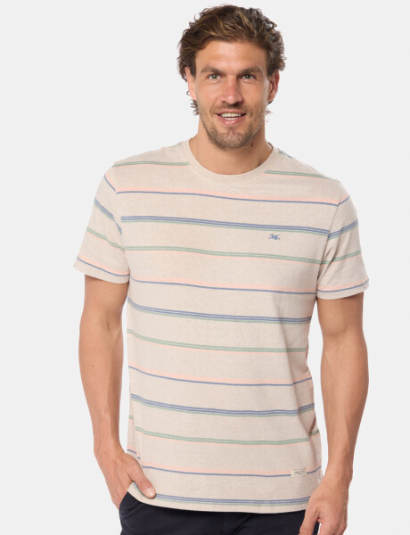 REMERA RAYADA Beige
