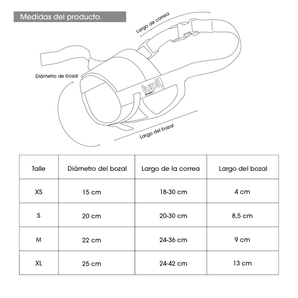Bozal De Tela Cómodo Perro Resistente Varios Talles Talle L