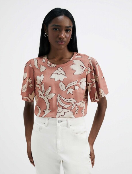 BLUSA MANGA CORTA ESTAMPADA BLUSA MM FEM