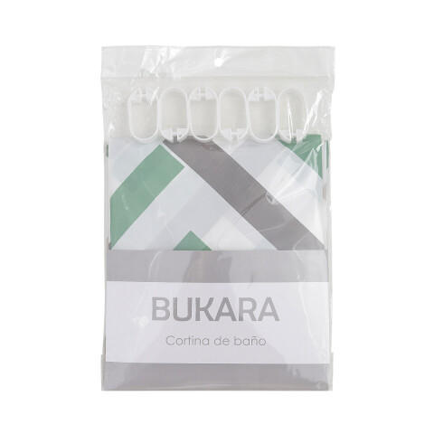 Cortina Baño Bukara con Argollas 180 x 180 cm 283 ROMBOS PETROLEO