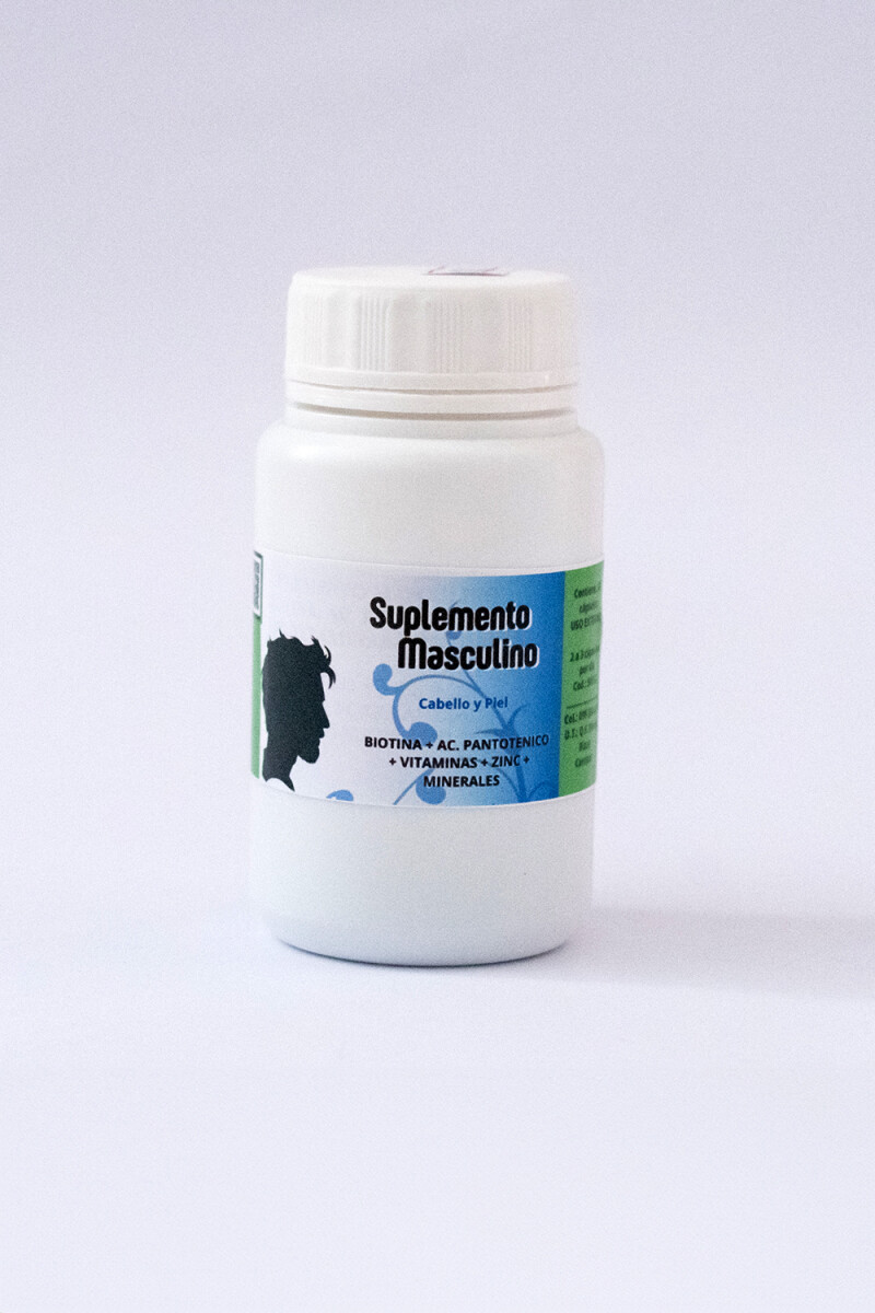 Suplemento Masculino (Biotina, Ac. Pantotenico, Zinc, Vitaminas y Minerales) · 30 caps Suplemento Masculino (Biotina, Ac. Pantotenico, Zinc, Vitaminas y Minerales) · 30 caps