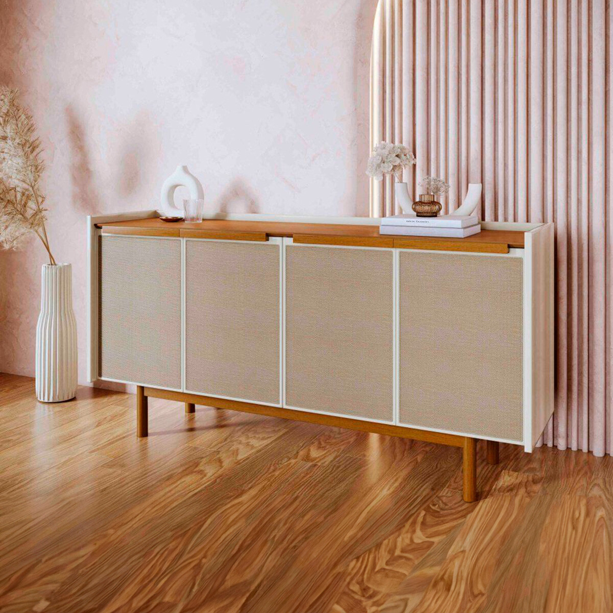Aparador Dune - Off White y Natural 