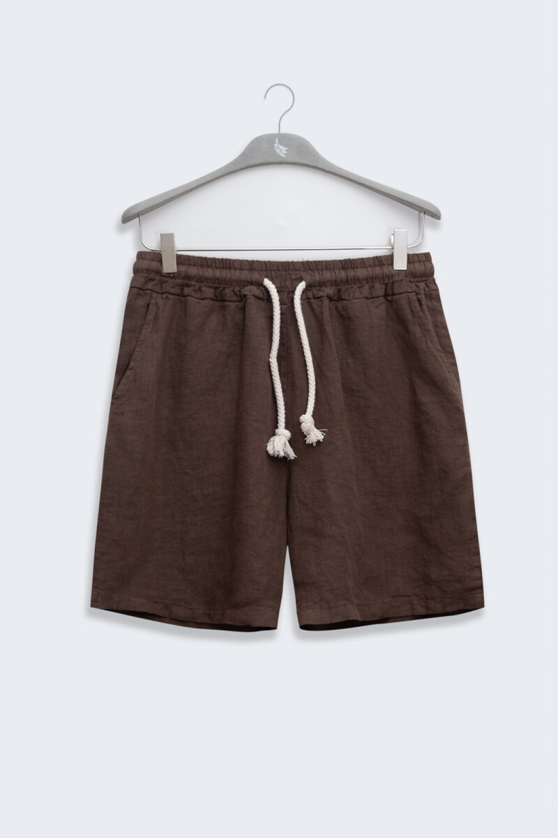 PREMIUM LINEN SHORTS Moccha