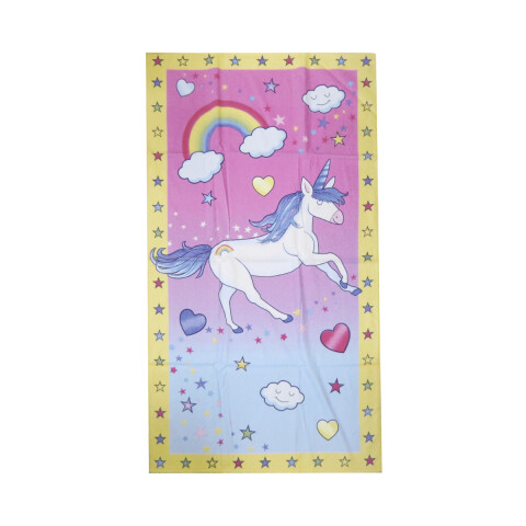 Toalla Infantil Playera Felpa Varios Diseños 70 x 130 cm 100% Algodón Unicornio