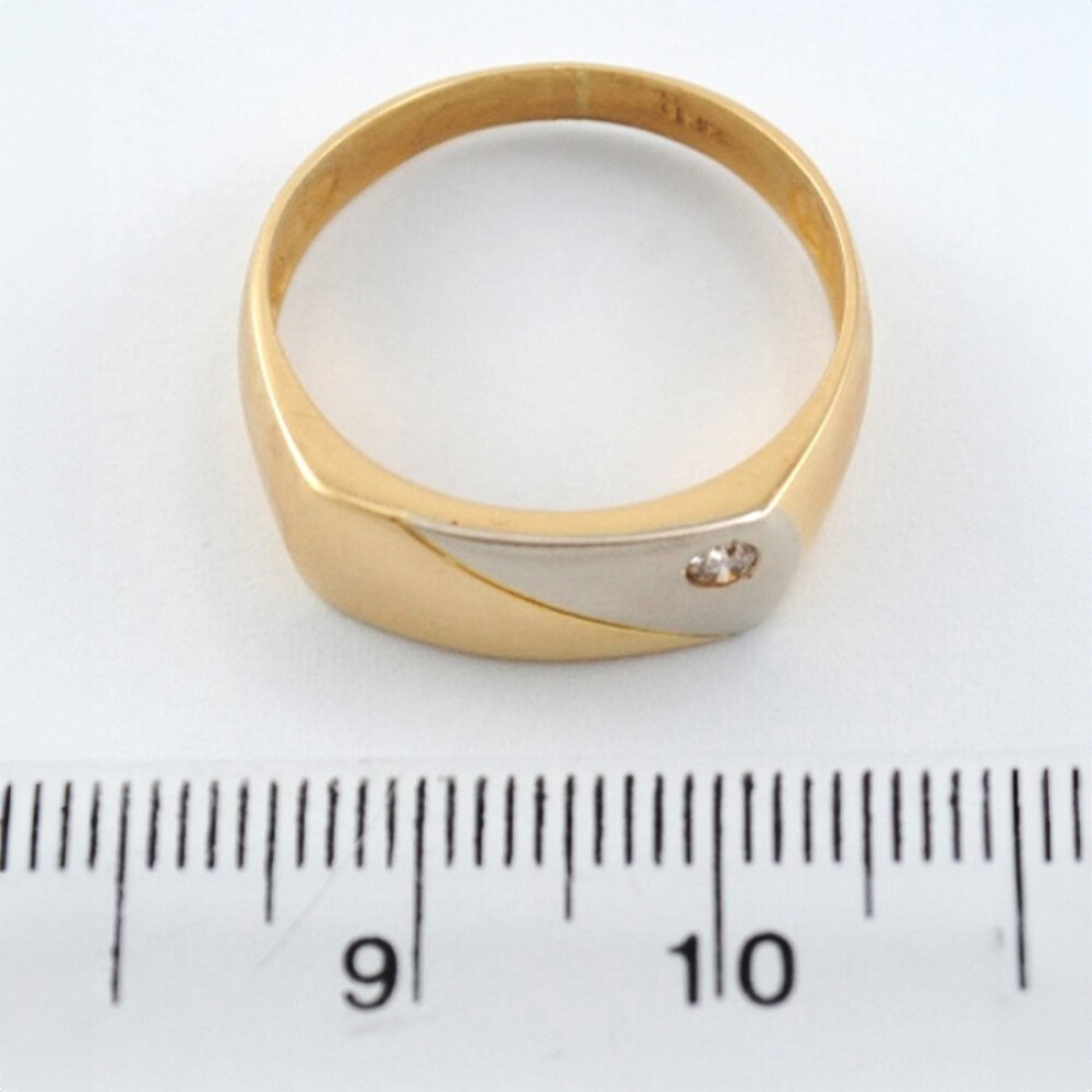 Anillo Oro 18K Y Brillante Anillo Oro 18K Y Brillante