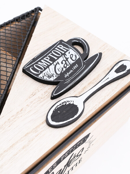 CAJA DE TÉ INDUSTRIAL MADERA