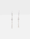 Aros Colgantes Largos Strass Aros Largos Con Cubic - Plateado
