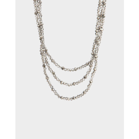 Collar Corto Con Mostacillas Dorado